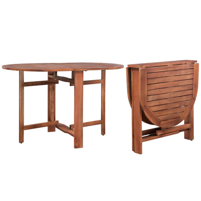 Winston Porter Evynne Acacia Fliptop Outdoor Dining Table & Reviews